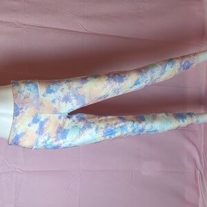 Forever 21 Pastel Tie Dye High Rise Leggings size Large